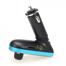 Car FM MP3 Modulator with USB Charger 2.1A for Smartphone - 618C - Black/Blue - 4