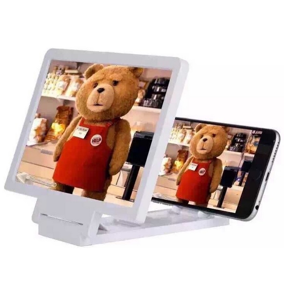 ... Stand Kaca Pembesar 3D Magnifier untuk Smartphone - White - 1 ...