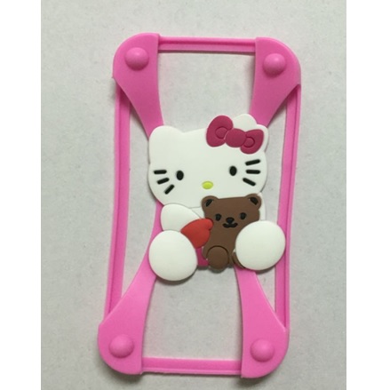 Hello Kitty Bumper Ring Silicone Case for Smartphone 4 - 5 