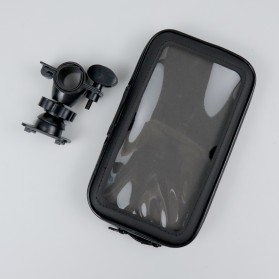 Universal Bike Mount with Waterproof Case for Smartphone 5.5-6 Inch - ST08 - Black