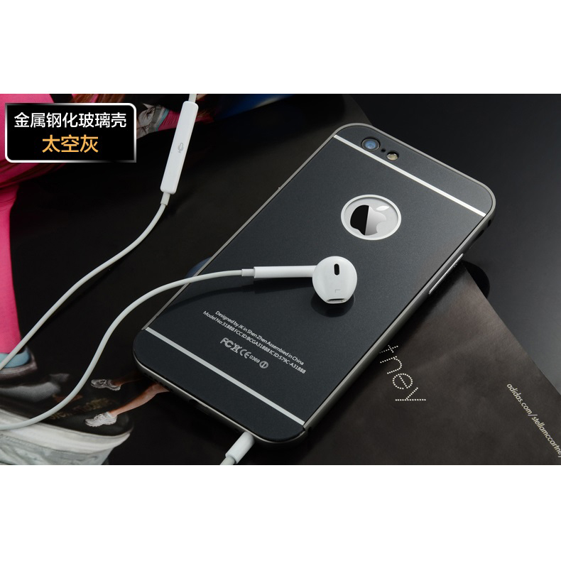 Aluminium Tempered Glass Hard Case for iPhone 6 Plus 