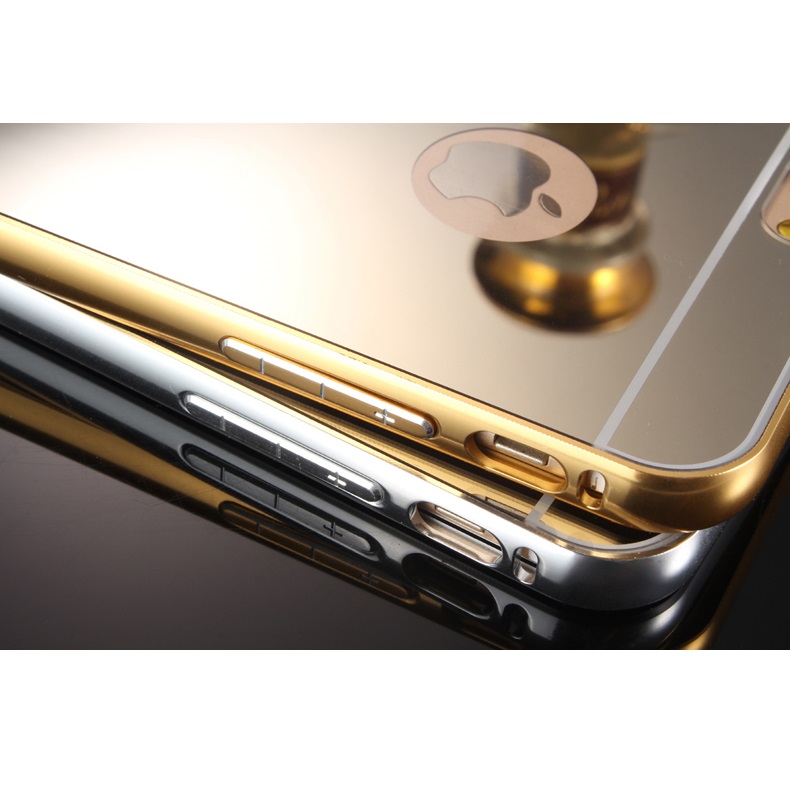 Case Aluminium Bumper Mirror For Iphone 5 Gold - Wikie 