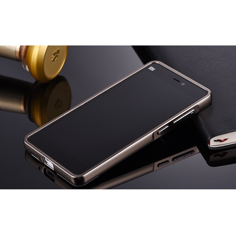 ... Aluminium Bumper with Mirror Back Cover for Xiaomi Mi 4i 4c Black 2