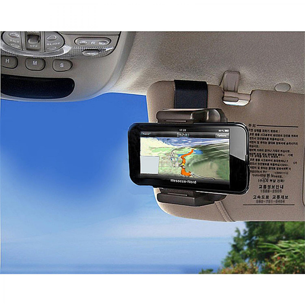 Gambar produk Powstro Universal Smartphone Car Holder Sun Visor 360 degree - ZY0209