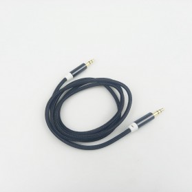 HiFi Gold Plated Kabel Audio AUX Nylon Audio Beats 3.5 mm to 3.5 mm - Black - 2