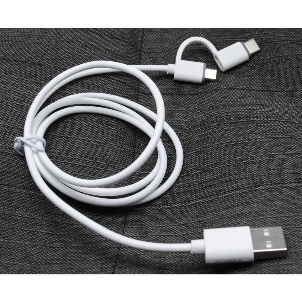 Kabel Data 2 In 1 Usb Type C Micro Usb Us142 White Jakartanotebook Com