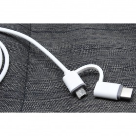 Kabel Data 2 in 1 USB Type C & Micro USB - White - 3