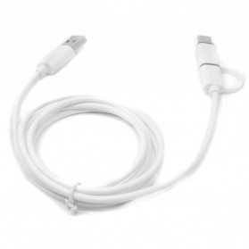 Kabel Data 2 in 1 USB Type C & Micro USB - White - 5