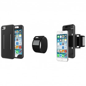 Sports Silicone Armband Case for iPhone 7 - Black - 6