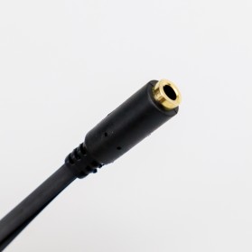 Taffware Splitter Audio Jack 3.5mm Female ke Dual 3.5mm Male HiFi (Mic+Hear) - L43 - Black - 3
