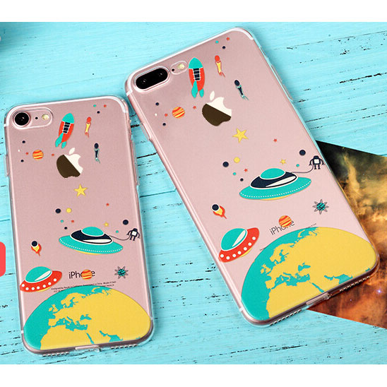 Casing Softcase Motif Alien iPhone 6/6s - Transparent 