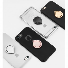 Metal iRing Smartphone Holder Desain Tear Drop - 170908 - Black - 2