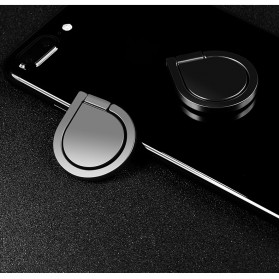 Metal iRing Smartphone Holder Desain Tear Drop - 170908 - Black - 4