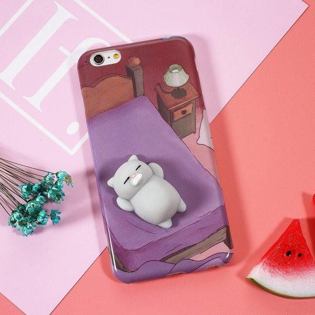 Case Squishy Cat Claw for iPhone 6 6S Blue 