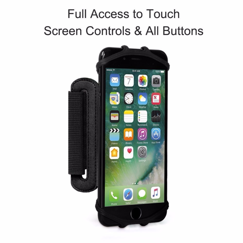 Wristband Smartphone Holder 180 Degree Rotatable - Black - 5