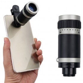 Lensa Tele Zoom 8X untuk Smartphone - Gray Silver - 1
