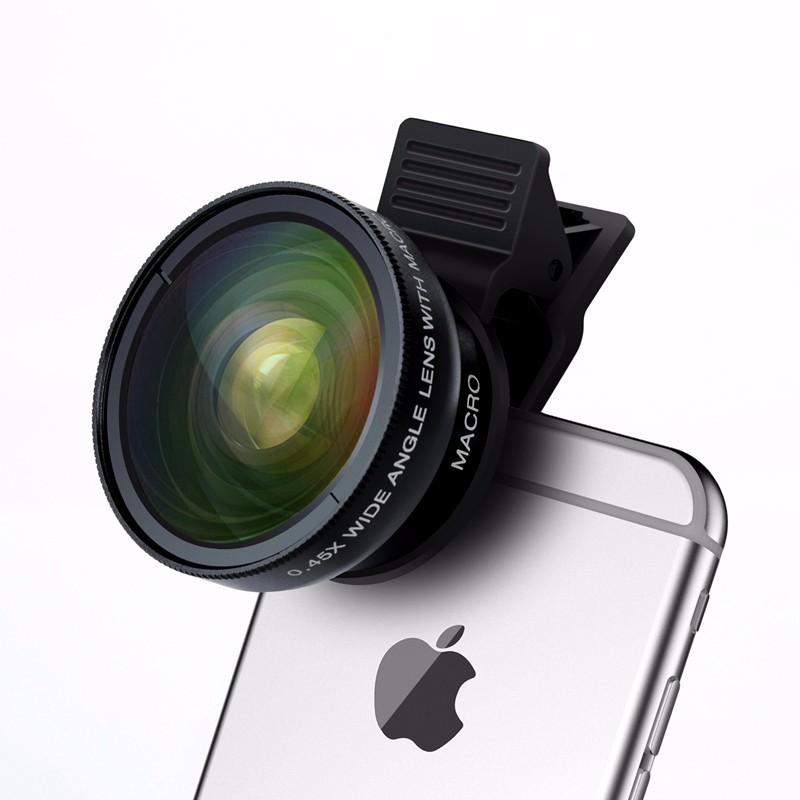 APEXEL Lensa Super Wide Angle Lens + Macro Smartphone - APL-0.45WM