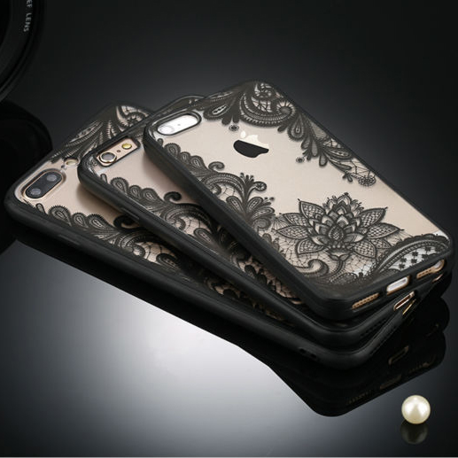 Retro Vintage Lace Pattern Tpu Softcase For Iphone 7 8 Black Jakartanotebook Com