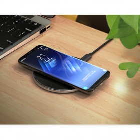 Qi Wireless Charger Dock Fast Charge for Smartphone - Black - 3