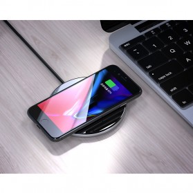 Qi Wireless Charger Dock Fast Charge for Smartphone - Black - 4