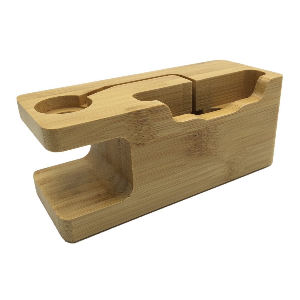 Bamboo Smartphone Charging Dock & Apple Watch Dock 