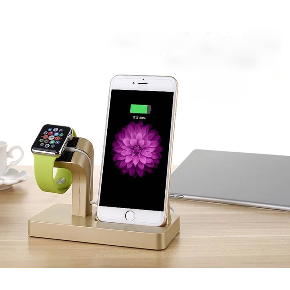 Apple Watch Charger Docking with iPhone Lightning Charging Dock Black