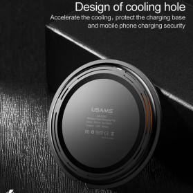 USAMS Qi Wireless Charger Fast Charging 5V2A for Smartphone - Black - 6