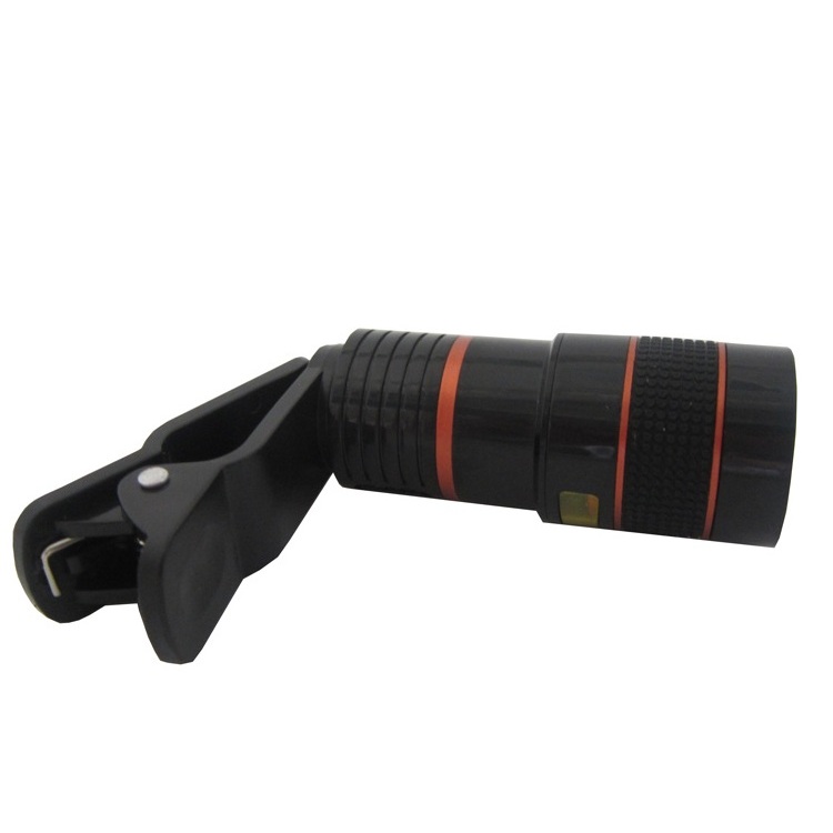 ... Lesung TX-801 Universal Clip Mobile Phone Telescope Lens 8X Optical Zoom - Black ...