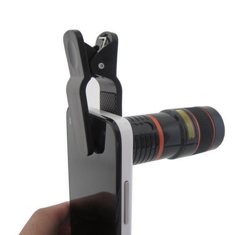... Lesung TX-801 Universal Clip Mobile Phone Telescope Lens 8X Optical Zoom - Black ...