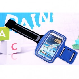 Neoprene Material Sports Armband Case with Key Storage for Samsung Galaxy Note 2/3 - ZE-AD207 - Dark Blue - 1