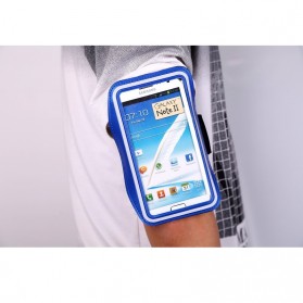 Neoprene Material Sports Armband Case with Key Storage for Samsung Galaxy Note 2/3 - ZE-AD207 - Dark Blue - 3