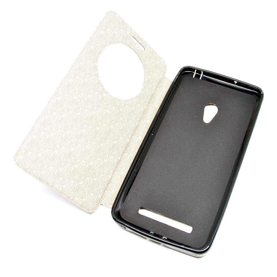 Taff Leather Flip Case Asus Zenfone 5 - Model 2 - Black 