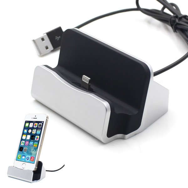 Lightning Dock Charging iPhone 5/6 - White/Black 