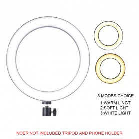 TaffSTUDIO Centechia Lampu Halo Ring Light LED Selfie 128 LED 26cm - RL-20 - Black - 5