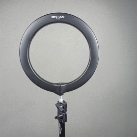 TaffSTUDIO Lampu Halo Ring Light Kamera 120 LED 24W 26cm with Smartphone Holder - RL-22 - Black - 3