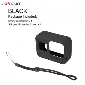 SOONSUN Silicone Protective Case Bumper for GoPro Hero 8 - SON-801 - Black - 8