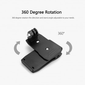Vamson Clip Clamp Mount 360 Rotary for GoPro / Xiaomi Yi - VP512 - Black - 3