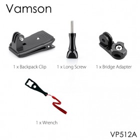 Vamson Clip Clamp Mount 360 Rotary for GoPro / Xiaomi Yi - VP512 - Black - 6