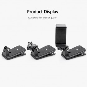 Vamson Clip Clamp Mount 360 Rotary + Smartphone Holder for GoPro / Xiaomi Yi - VP512 - Black - 6