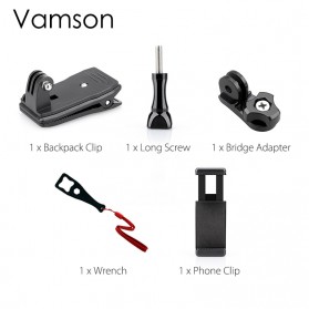 Vamson Clip Clamp Mount 360 Rotary + Smartphone Holder for GoPro / Xiaomi Yi - VP512 - Black - 9