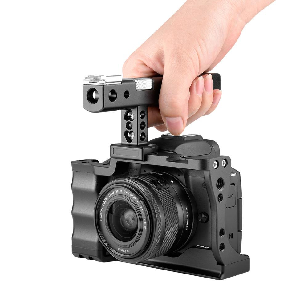 yelangu camera cage rig handle stabilizer vlog kit for canon eos m50 c10