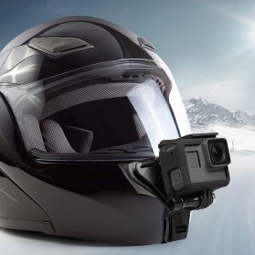 TaffSPORT Penyanggah Kamera Motorcycle Helmet Front Chin Bracket Holder for GoPro DJI Xiaomi SJCAM - JSP47 - Black - 7