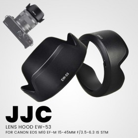 Lens Hood - JJC Lens Hood EW-53 for Canon EOS M10 EF-M 15-45mm F/3.5-6.3 IS STM - Black