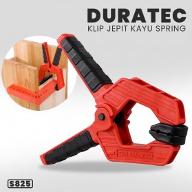 DURATEC Klip Jepit Papan Kayu Spring Clamp Strong Wood Carpenter 4 Inch - S825 - Black/Red - 1