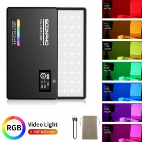 SOONPHO Lampu Kamera Fotografi RGB LED Video Fill Light - P10 - Black
