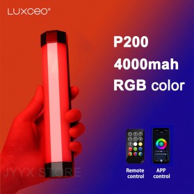 LUXCEO Lampu Kamera Fotografi RGB LED Light Tube Stick Video Fill Light - P200 - Black