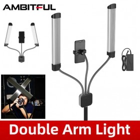 AMBITFUL Lampu Fill Light LED Strip Double Arms 40W - KN176 - Gray