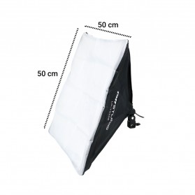 TaffSTUDIO Payung Softbox Reflektor 50x50cm E27 Single Lamp Socket - LD-TZ206 - Black - 5