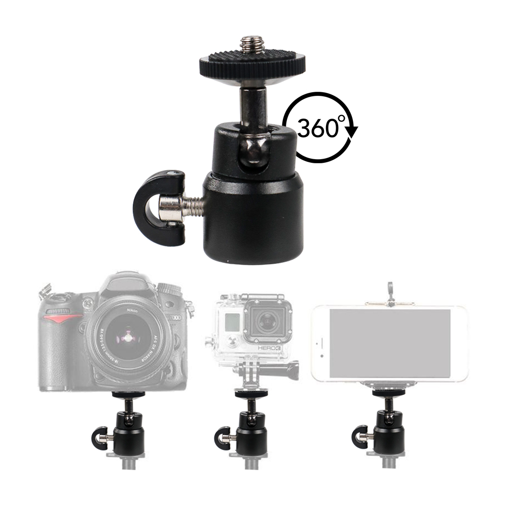 Gambar produk Andoer Mini Ball Head Tripod Kamera DSLR 1/4 Adaptor - AM01