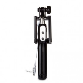 Noosy Night Sky Selfie Stick with Wired Remote Shutter, LED Light and Back Mirror - BR10 - Black - 1
